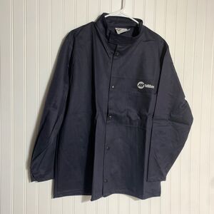 Miller Electric 244751 Men's Size L Navy Blue Lightweight Welding Jacket FR